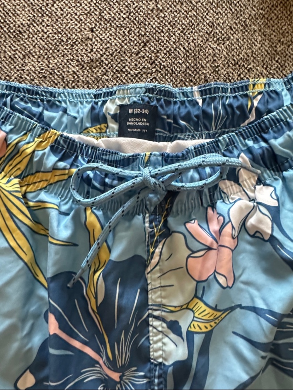 🎉HP🎉 George Men’s Blue Floral Swim Trunks - Picture 2 of 7